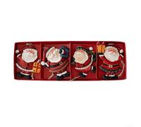 4PCS Resin Christmas Tree Ornaments Set with Santa Claus and Snowman Figures, 17x9cm Festive Hanging Decorations for Christmas Decoration Party Supplies(B old people)