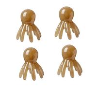 4pcs Resin Octopus Shape Hair Scalp Massager Jade Like Portable Comb for Relaxation Gentle Hair Care Tool for Scalp Treatment for