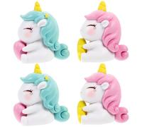 4pcs Resin Unicorn Figurine Miniature Decorative Statue for Succulents