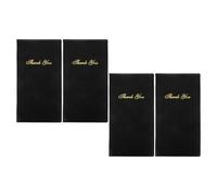 4pcs Restaurant Bill Holder Check Presenter with Thank You Imprint