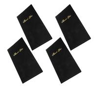 4pcs Restaurant Check Presenter Faux Leather Gold Thank You Imprint