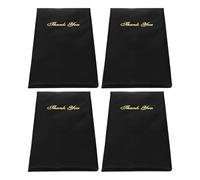 4pcs Restaurant Check Presenter with Gold Thank You Imprint for Bars