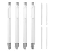 4Pcs Retractable Click Eraser with 4Pcs Refill Erasers, Premium Pen Style Rubber Stick Erasers Mechanical Grip Eraser for Kids Students Artist Painting Writing