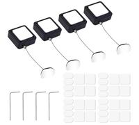 4pcs Retractable Remote Control Cable Tether Lock, 6.7ft Adjustable Security Control Leash Lanyard Lock for TV Remotes Gaming Controllers Tablets Keyboards, Ideal for Showroom Office Home