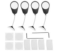 4pcs Retractable Remote Control Tether Locks, 3.28ft Anti-Loss Adjustable Security TV Remote Leash for Gaming Controllers Tablets Showroom Office & Home Use