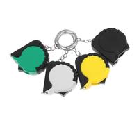 4pcs Retractable Steel Tape Measure Keychain with Dual Scale Reading | Carbon Steel and ABS Build, Mini Portable Size, for Quick Checks and Height Charts