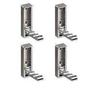 4Pcs Retractable Wall Hook for Bathroom Foldable & Space Saving Wall Upgrades for Hanging Clothes & Accessories Metal