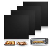 4Pcs Reusable Air Fryer Liners for Ninja, 12 × 12in Non-Stick Oven Liners for Bottom of Toaster Oven, Heavy Duty Microwave/Grill Baking Mat, 450°F Pre-Cut Square Mat for Ninja SP101/SP201/SP301/SP351