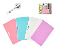 4Pcs Reusable Badge Sticky Notes, Retractable Lanyard, Nurse Teacher Gifts