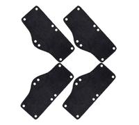4pcs Reusable Black Polyester Hard Hat Sweatband for Workers | Clip-on Liner, Sweat Absorbing Design, Keeps Hair, Summer Use on Construction Sites