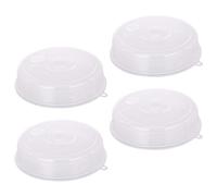 4pcs Reusable Bowl Lids White Pp Microwave Splatter Cover for Food