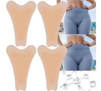 4PCS Reusable Ca/mel T/oe Concealer,Y-Shape Silicone Invisible Underwear Guard,Anti Ca/mel T/oe Prevention Pads for Women's Underwear,Invisible Fit,Strong Adhesion&Waterproof,Easy to Use,Comfortable