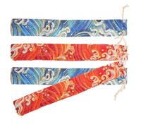 4pcs Reusable Drawstring Chopstick Holder Set, Portable Fabric Storage Bags for, Camping Silverware Organizer and Small Pencil Pouch, Lightweight Tableware Storage Case