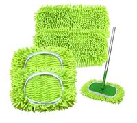 4PCS Reusable Dry Sweeping Cloths Compatible with Swiffer Sweeper Mop,Reusable Microfiber Mop Pads for Swiffer,Replacement Wet Mopping Pad Refills & Washable Dry Sweeping Cloths for Floor Cleaning