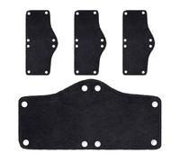 4pcs Reusable Hard Hat Sweatband Liner, Washable Black for Workers | Polyester Build, Snap Attachment, Skidproof Ergonomic Design, for Hard Hat Suspension on Construction Site