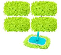 4PCS Reusable Pads Compatible with Flash Speed Mop Refill Wipes,Microfiber Mop Pads Replacement,Washable Wet & Dry Dust Mop Refill Pads for Flash Speedmop,Machine Washable