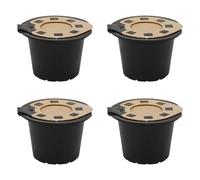 4pcs Reusable Refillable Coffee Pods with Stainless Steel Lid Practical Coffee Brewing Tool for Espresso Machine Sustainable Solution