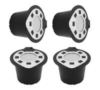4pcs Reusable Refillable Coffee Pods with Stainless Steel Lid Practical Coffee Brewing Tool for Espresso Machine Sustainable Solution
