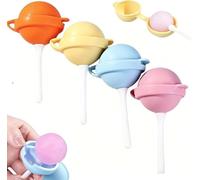 4Pcs Reusable Silicone Lollipop Ice Cream Maker Molds,2026 New Large Lollipop-Shaped DIY Ice Pop Mold Set,Homemade Popsicle Maker with Sticks,Creative Summer Party Supplies