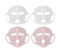 4pcs Reusable Silicone Moisturizing Facial Mask Cover with Hook,Sheet Mask Cover for Slow Down the Evaporation of Mask Essence,Face Care Tool
