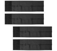 4Pcs Reusable Sports Boxing Hand Wraps Stretchy Baseball Glove Strap Tightness Open Hole Glove Wrap Band for Breathable Sports (Black)