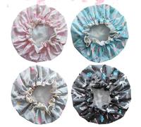4pcs Reusable Waterproof Shower Cap for Women, Cotton Bathing Cap | Classic Pretty Style, Suitable for Hair Lengths and Thicknesses, Showering and Making