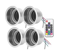 4Pcs RGB LED Car Cup Holders for Marine RV Truck, Stainless Steel, Remote Control