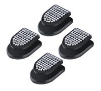 4pcs Rhinestone Car Interior Hook, White Storage Hanger for Cables | Plastic Construction, Adhesive Mounting, 3x2x1.4cm Size, Decorative Detail for Dashboard Trim and Front Seats