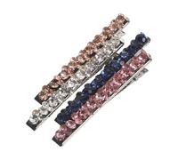 4pcs Rhinestone Duckbill Hair Clips Metal Alligator Pins