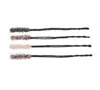 4pcs Rhinestone Hair Bun Shaper Crystal Wire Bun Maker