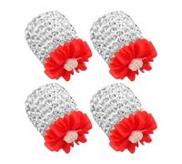 4pcs Rhinestone Valve Stem Caps for Cars and Atvs Bling Covers | Rubber Base, Easy Installation, Wheel Decoration, Eye Catching Finish, Simple Swap for Ride Share Drivers