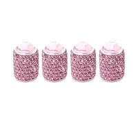 4pcs Rhinestones Tire Caps Valves Covers Set General Twinkle Valves Stem Dustproof Simple Installation General Tire Stem Caps