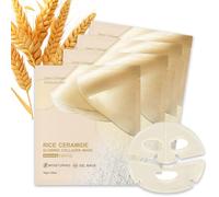 4Pcs Rice Glow Collagen Mask, Overnight Collagen Face Mask for Face Glow with Co llagen Extract & Ceramide, Korean Skincare for Brightening, Hydrating & Anti-Aging, Moisturising Skin Barrier Repair