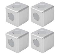 4Pcs Right Angle Connection Block for Aluminum Profiles, 2 - Way Zinc Alloy Fitting Connector with Nylon Cover, Compatible with 2020 3030 4040 Extrusions for Industrial Frame (European Standard 40