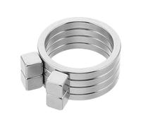 4pcs Ring Cat Eye Nail Magnet Tool for Gel Polish Art, Silver | Curved Ring Shape, Angle Control and Portable Use, for Travel Nail Art and At-home Manicures