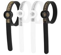 4PCS Ring Sizer Measurement Tool,Accurate Adjustable Ring Sizer for European Sizes 41-76 and UK Sizes A-Z,Reusable Finger Gauge with Magnifying Glass Jewelry Sizing Tool for Men and Women