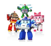 4pcs Robocar Poli Ambe Roy Helly Robot Transformers Toys