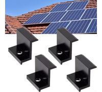 4Pcs Robust PV Solar Panel End Clamps, Aluminum Alloy for Secure Roof Mounting Solutions (40mm)