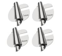 4PCS Rolled Hem Presser Foot, 7-10mm Stainless Steel Hemming Foot with Magnetic Seam Guide for Sewing, Quilting, Hemming, Dressmaking