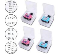 4pcs Roller Digital Teaching Stamp,reusable Math Educational Toy For Addition Subtraction Multiplication Division