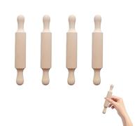 4Pcs Rolling Pin for Baking,Clay Pins,Playdough Wooden Rollers,Fondant Small Roller,Kids Play Mini,Wood Dough Products,Pizza Tools Accessories,Craft Dumpling Housewares Equipment,for Embossed Pastry