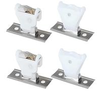 4Pcs Roman Shade Kit, Plastic Roman Shade Cord Lock and Cord Pulley Set,Roman Shade Hardware Smooth, Prevents Cord Fraying Ideal for Roman Blinds Woven Wood Shades