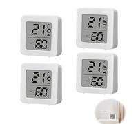 4PCS Room Thermometer, Digital Room Hygrometer Indoor Humidity Meter Accurate Accurate Temperature Humidity with LCD Display Celsius for House Greenhouse Baby Office Cellar Home Garden