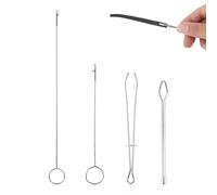 4pcs Rope Threader, Drawstring Threader Tool Set Loop Turner Sewing Tool Metal Drawstring Threader Tool Waist Band Threader DIY Rope Threader Clip for Hoodies Shorts Sweatpants
