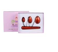 4pcs Rose Quartz Jade Yoni Egg Set Crystal Yoni,Redstone,4 Sizes