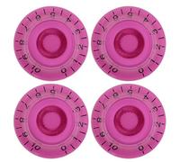 4pcs Rose-Red Top Hat Speed Knobs Tone Control Knobs Bell Knob With Dial fits Les Paul Electric Guitar