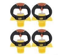 4pcs Rotating Circular Plastic Nozzle for Horticulture Irrigation with 4-Point Spray Pattern and Uniform Coverage