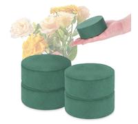 4PCS Round Floral Foam Blocks, 10x10x4cm Cylinder Wet Dry Floral Foam, Florist Foam Block for Fresh and Artificial Flower, Ideal for Room Decor, Weddings, Party, Floristry Displays and Designs