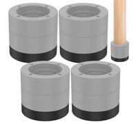 4Pcs Round Furniture Risers Heavy Duty Adjustable Furniture Raising Blocks Support 1300lb Anti-Slip Stackable Washing Machine Desk Couch Bed Chair Bottom Risers, Lift Height 2.36 or 1.38inch (Grey)