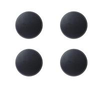 4Pcs Round Leather Cup Mats, 10cm Black Leather Coasters, Heat Resistant Cup Mats for Tabletop Protection